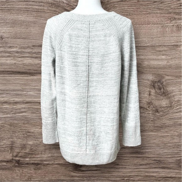 Lou & Grey Light Gray Tunic High-Low Sweater Size M - Picture 4 of 7